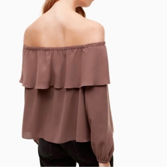 ARITZIA Wilfred off the shoulders flowy ruffled blouse Size M - Picture 7 of 14